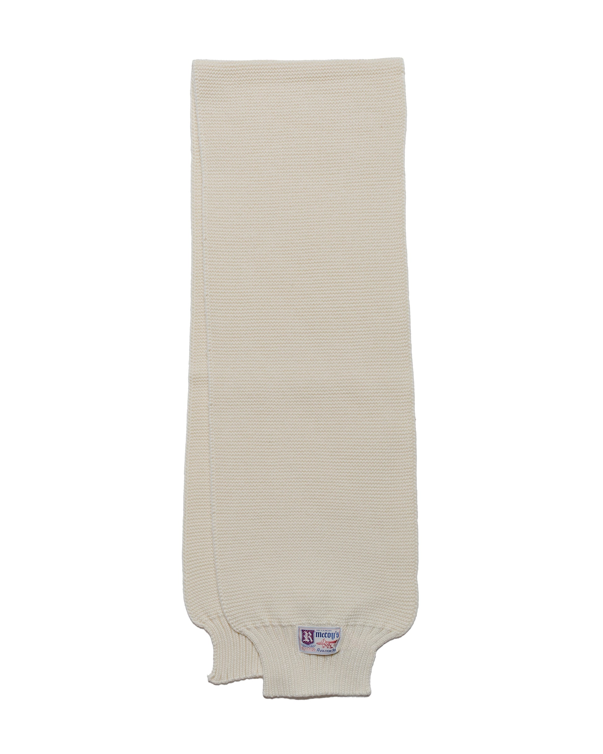 lost & found The Real McCoy's The Real McCoy's MA24103 Scarf, Wool-Knit Ecru