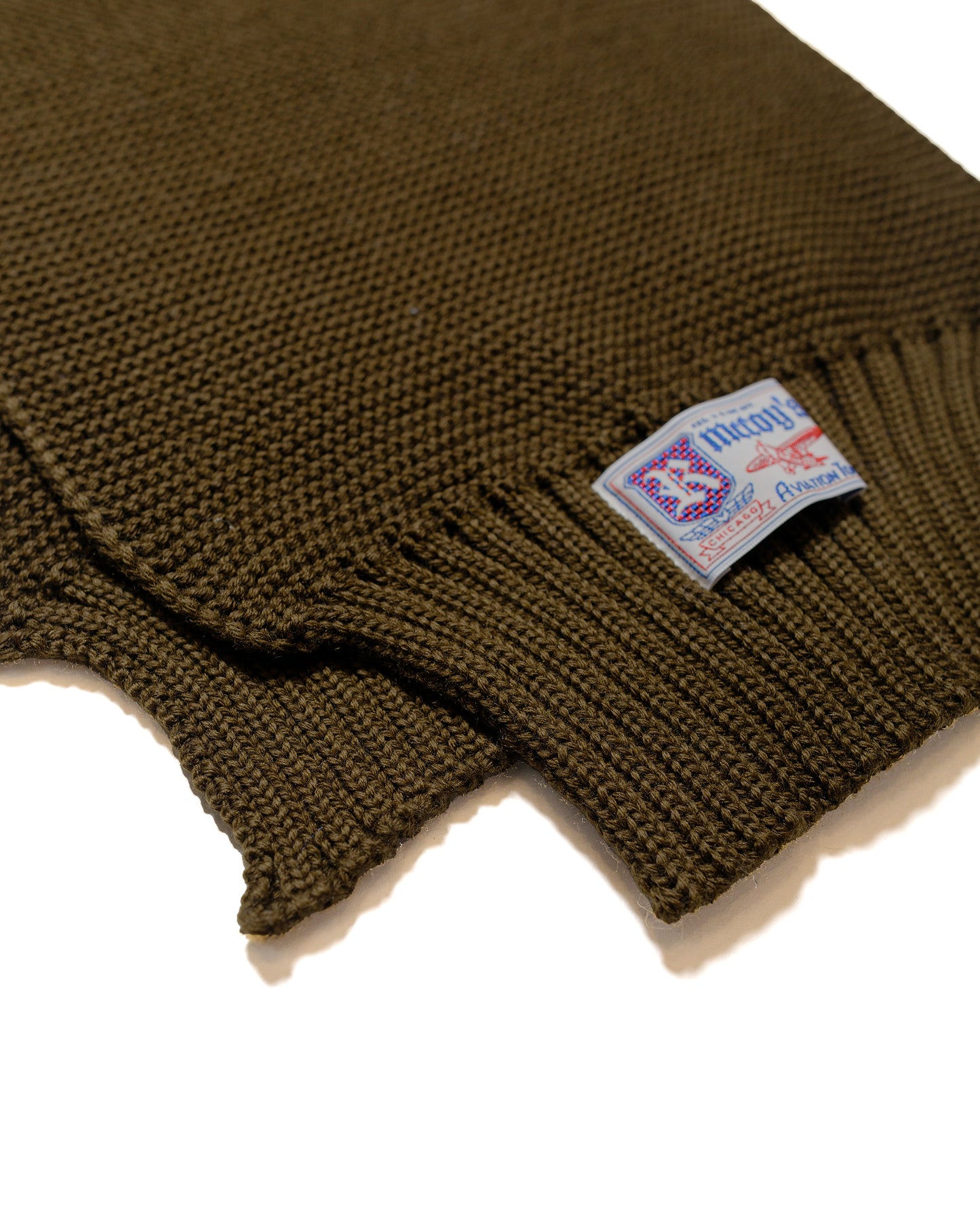 lost & found The Real McCoy's The Real McCoy's MA24103 Scarf, Wool-Knit Olive