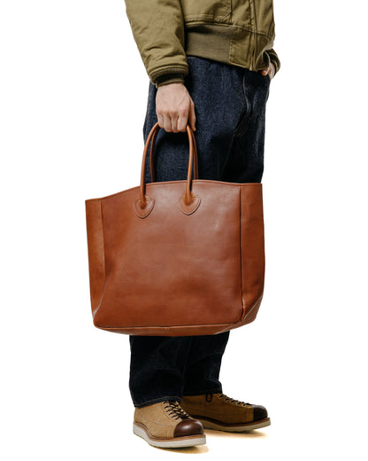 lost & found The Real McCoy's The Real McCoy's MA25102 Leather Tote Shoulder-Bag Brown