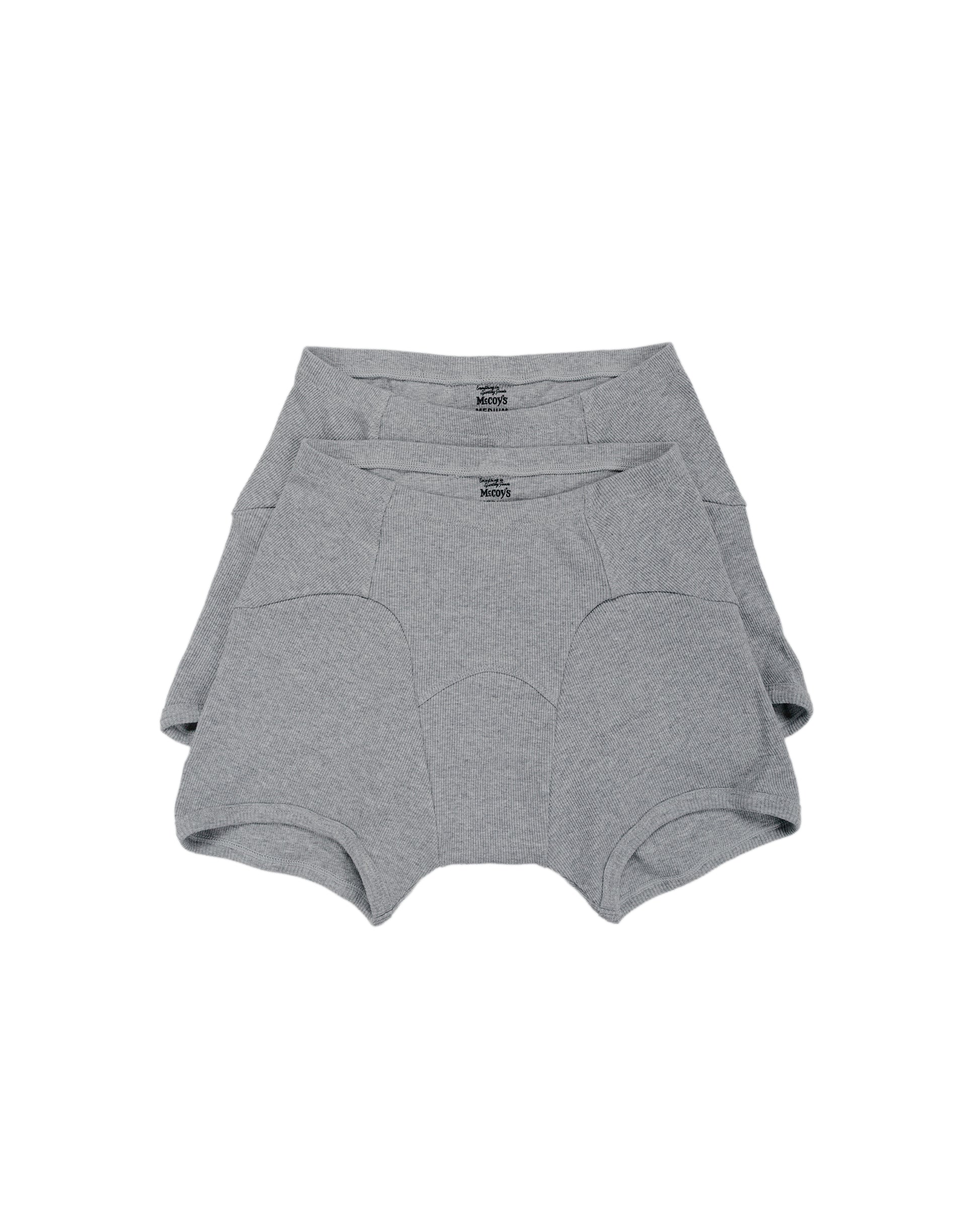 lost & found The Real McCoy's The Real McCoy's MA25103 McCoy's 2 PCs Pack Athletic Underwear Grey