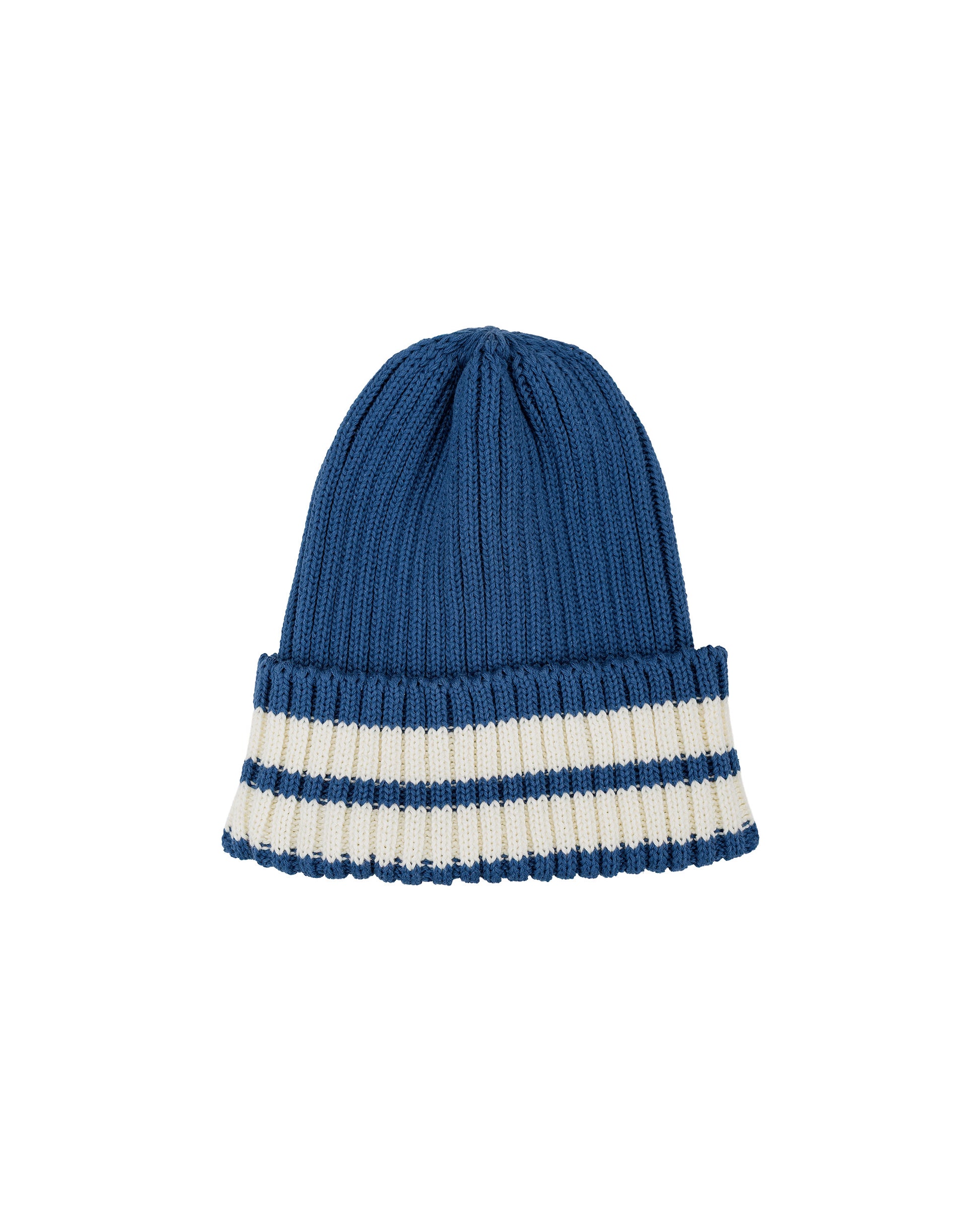 lost & found The Real McCoy's The Real McCoy's MA26015 Striped Cotton Knit Cap Blue