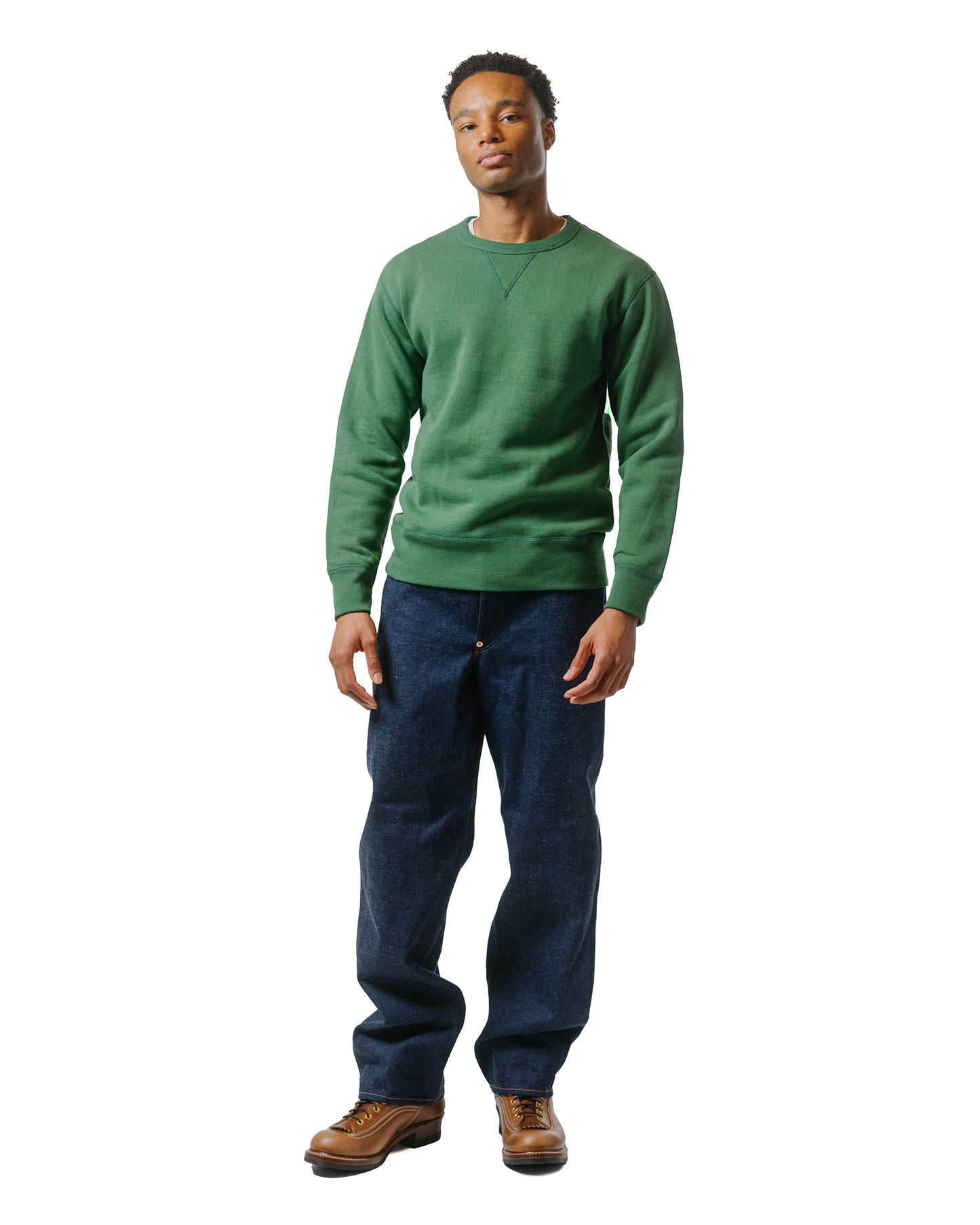 lost & found The Real McCoy's The Real McCoy's MC13111 10 oz. Loopwheel Crewneck Sweatshirt Shamrock