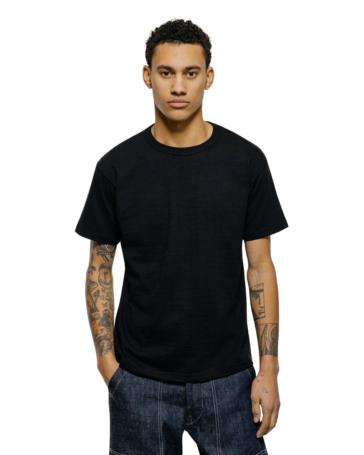 lost & found The Real McCoy's The Real McCoy's MC19010 Athletic T-Shirt / Loop-Wheel Black