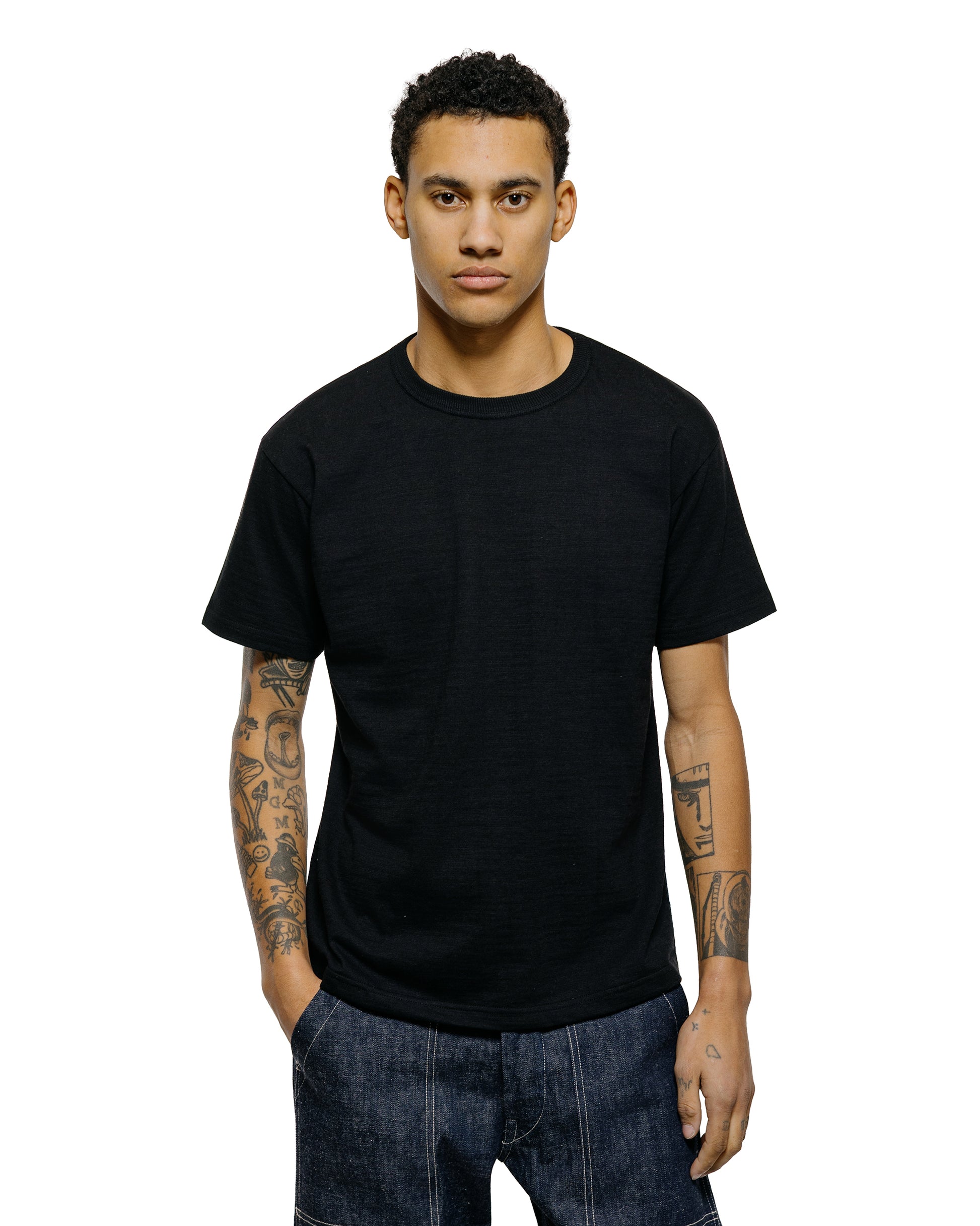 lost & found The Real McCoy's The Real McCoy's MC19010 Athletic T-Shirt / Loop-Wheel Black