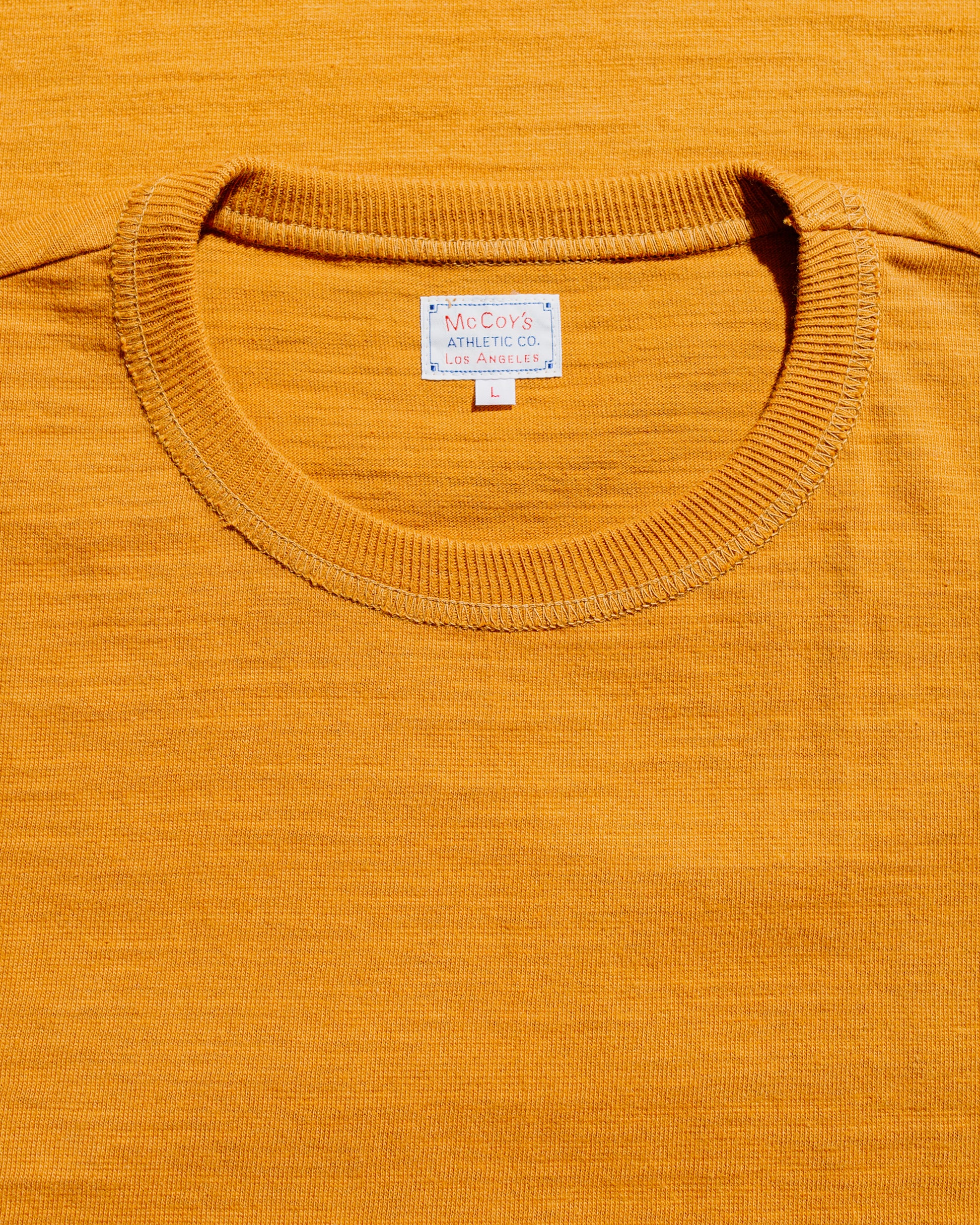 lost & found The Real McCoy's The Real McCoy's MC19010 Athletic T-Shirt / Loop-Wheel Mustard