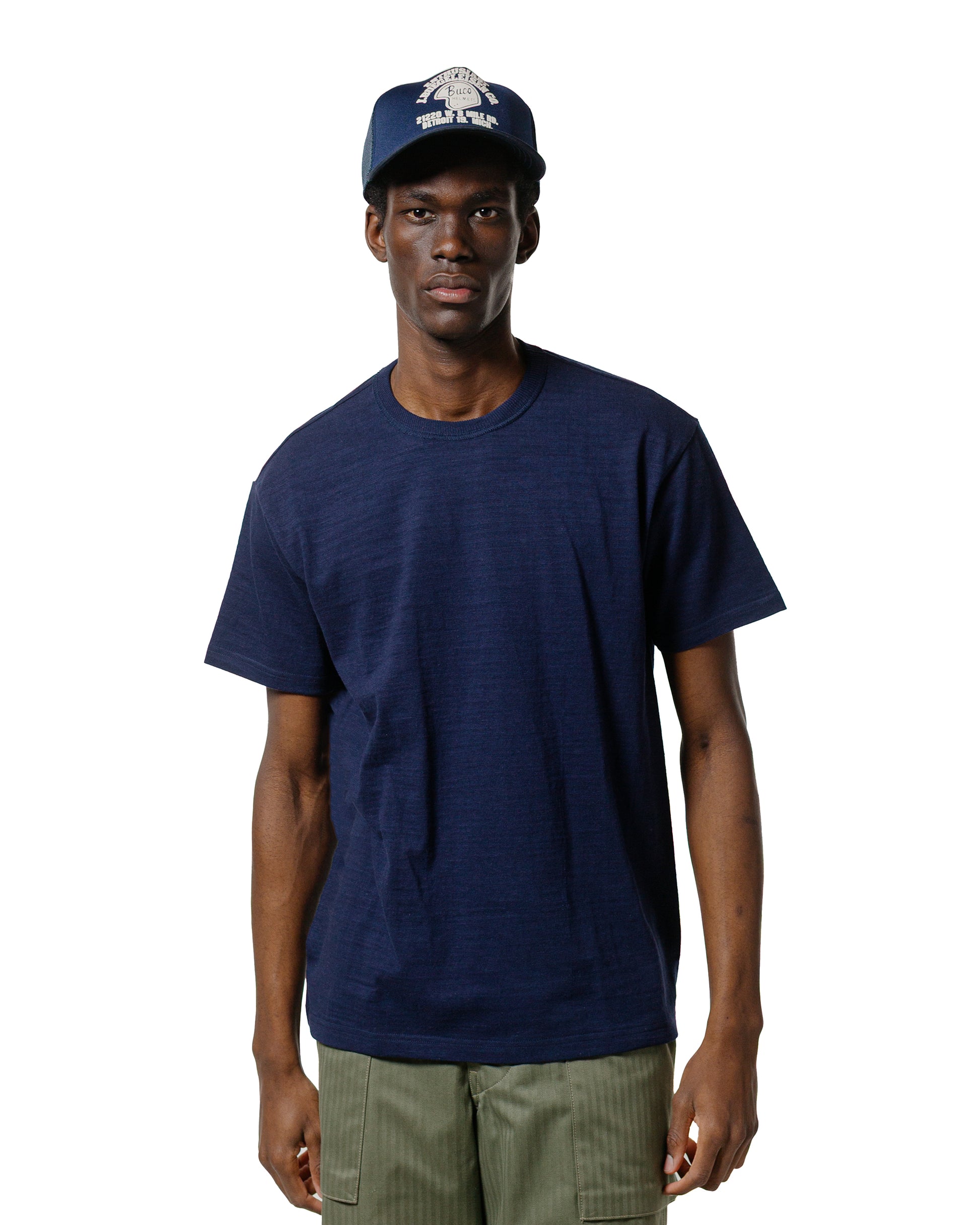 lost & found The Real McCoy's The Real McCoy's MC19010 Athletic T-Shirt / Loop-Wheel Navy