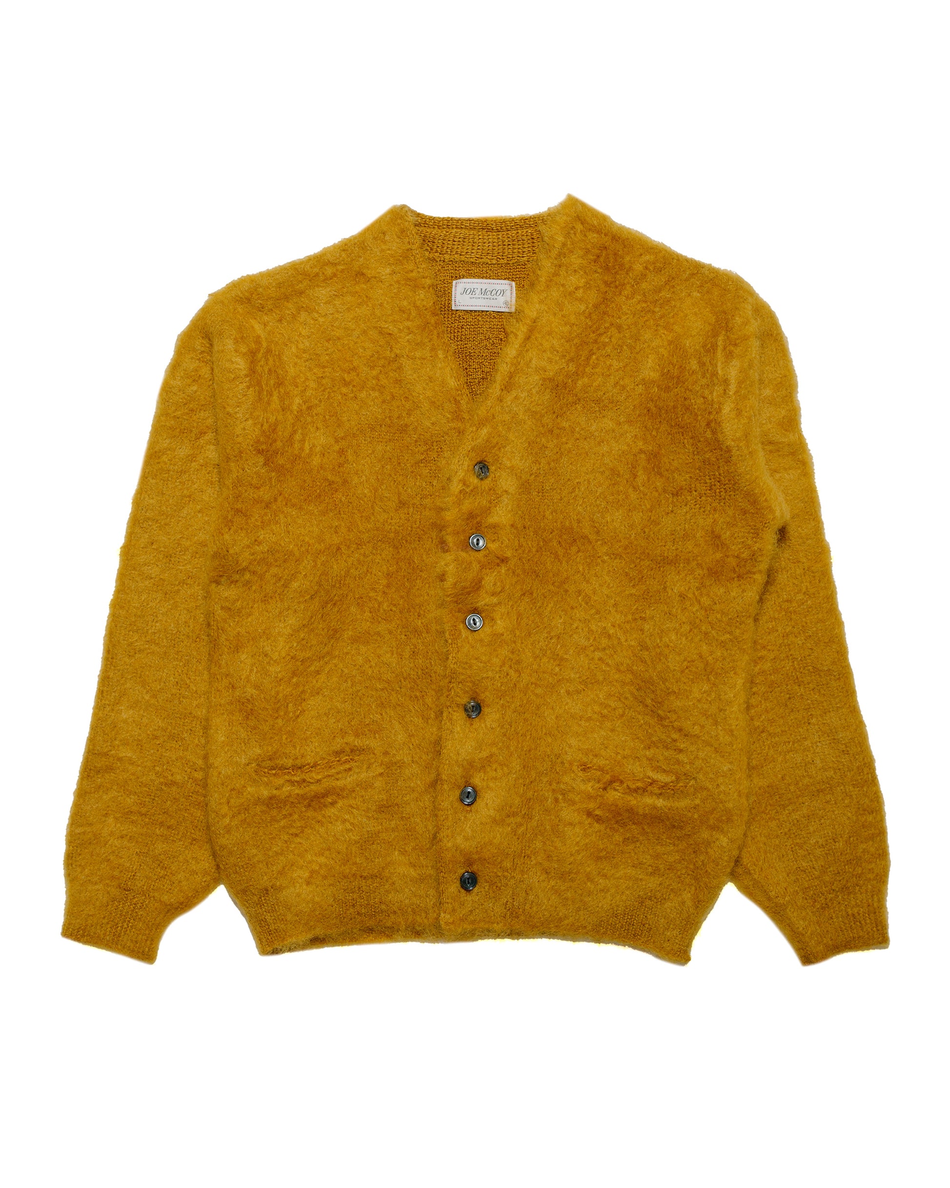 lost & found The Real McCoy's The Real McCoy's MC19103 JM Mohair Cardigan Mustard