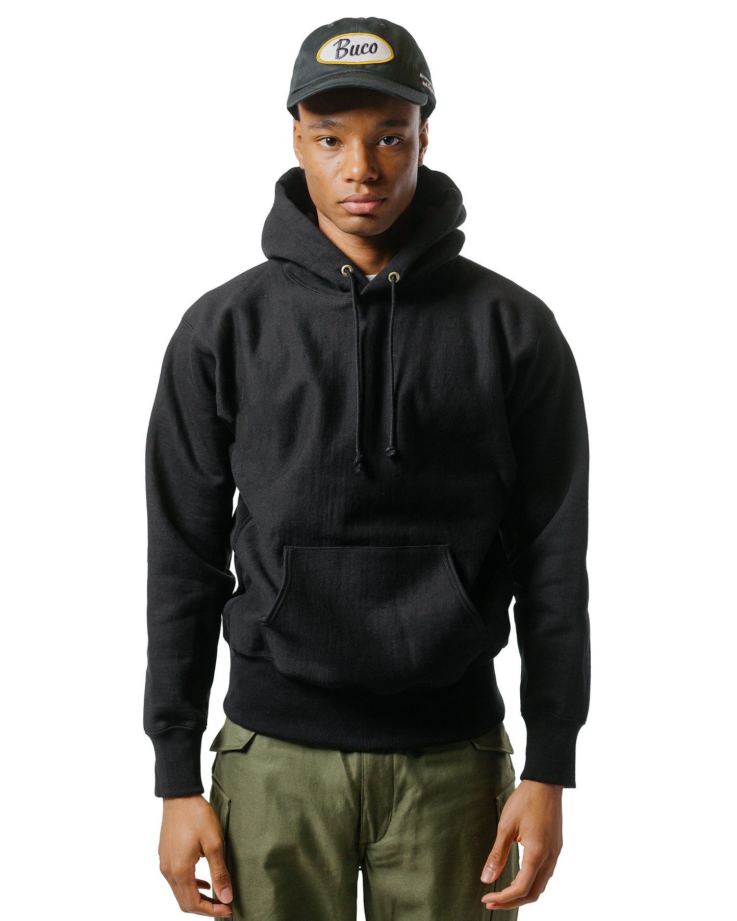 lost & found The Real McCoy's The Real McCoy's MC20113 Heavyweight Hooded Sweatshirt Black
