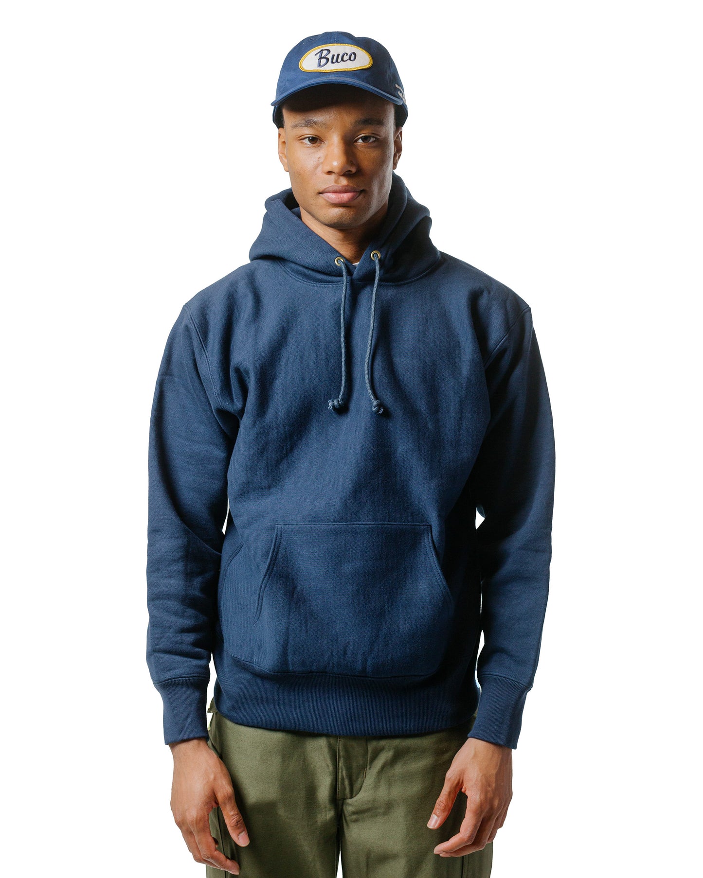 lost & found The Real McCoy's The Real McCoy's MC20113 Heavyweight Hooded Sweatshirt Navy