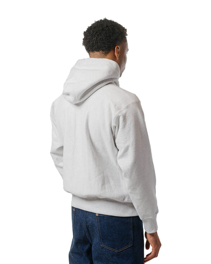 lost & found The Real McCoy's The Real McCoy's MC20113 Heavyweight Hooded Sweatshirt Silver Grey
