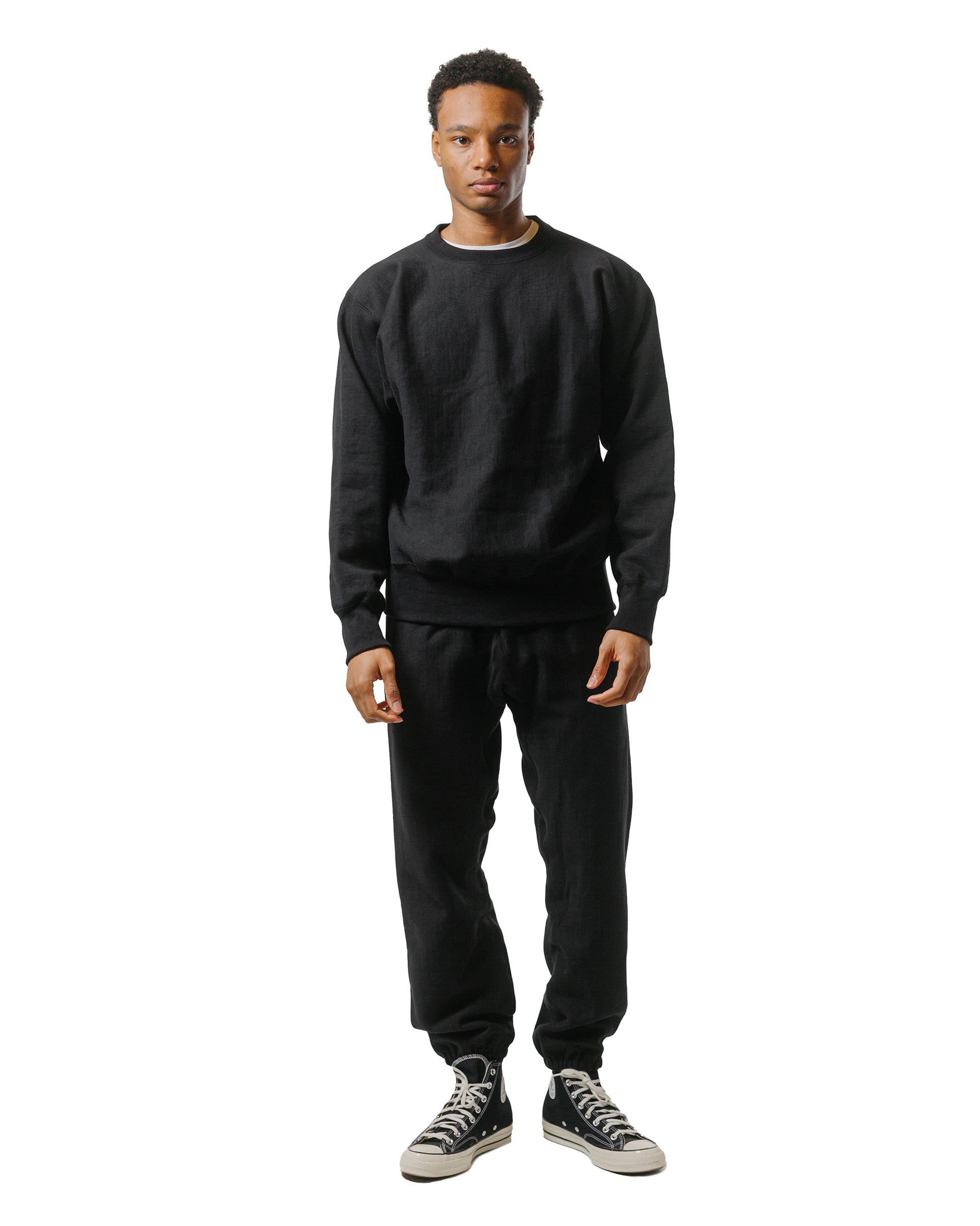 lost & found The Real McCoy's The Real McCoy's MC20114 Heavyweight Crewneck Sweatshirt Black