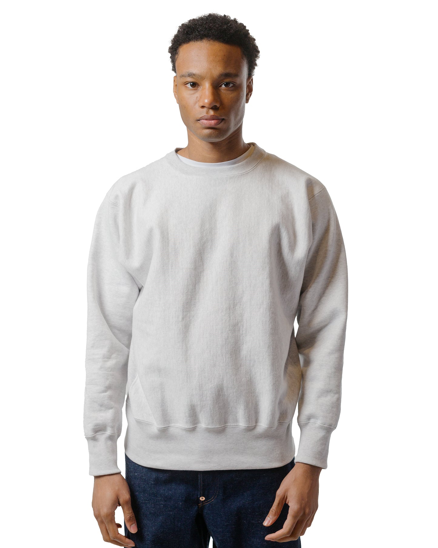 lost & found The Real McCoy's The Real McCoy's MC20114 Heavyweight Crewneck Sweatshirt Silver Grey