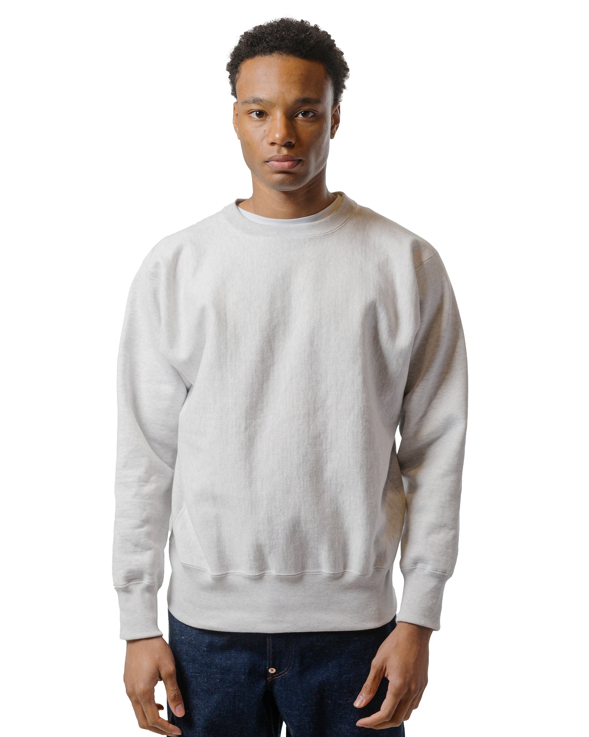 lost & found The Real McCoy's The Real McCoy's MC20114 Heavyweight Crewneck Sweatshirt Silver Grey