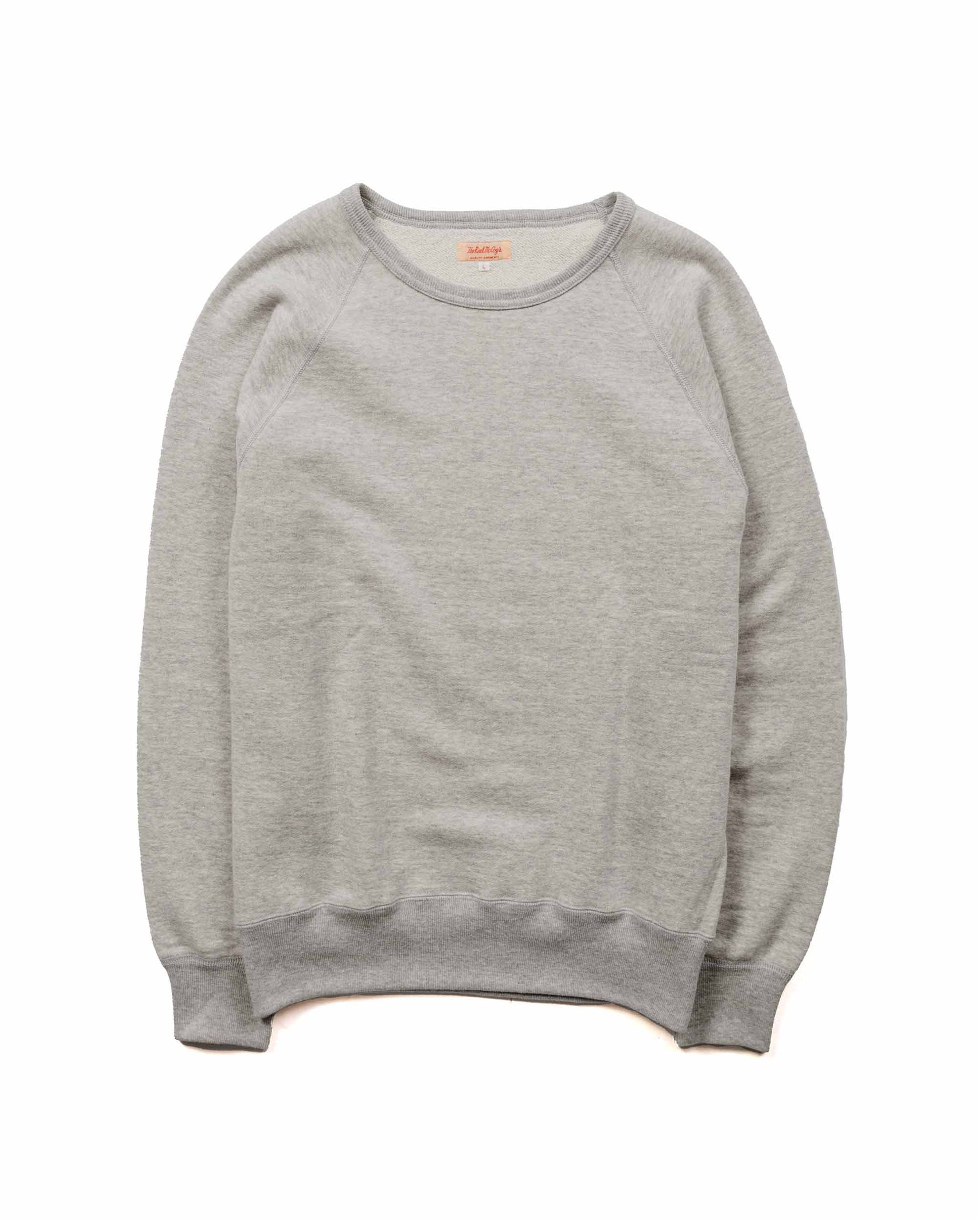 lost & found The Real McCoy's The Real McCoy's MC21018 9oz. Loopwheel Raglan Sleeve Sweatshirt Ash Grey