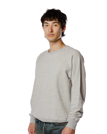 lost & found The Real McCoy's The Real McCoy's MC21018 9oz. Loopwheel Raglan Sleeve Sweatshirt Ash Grey