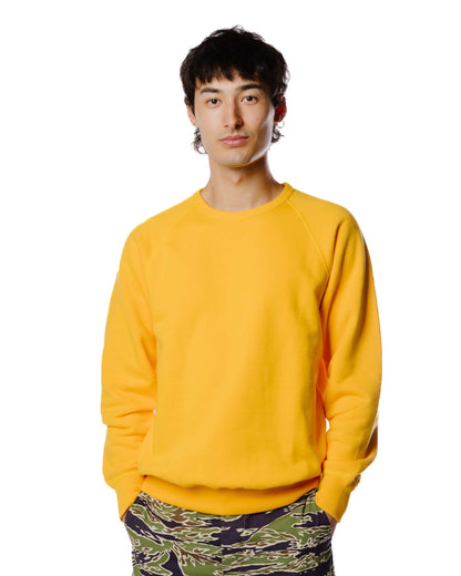 lost & found The Real McCoy's The Real McCoy's MC21018 9oz. Loopwheel Raglan Sleeve Sweatshirt Yellow