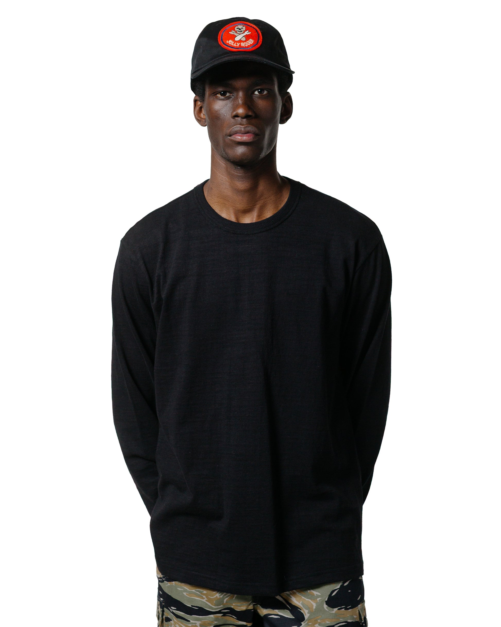 lost & found The Real McCoy's The Real McCoy's MC21109 Athletic L/S T-Shirt / Loop-Wheel Black