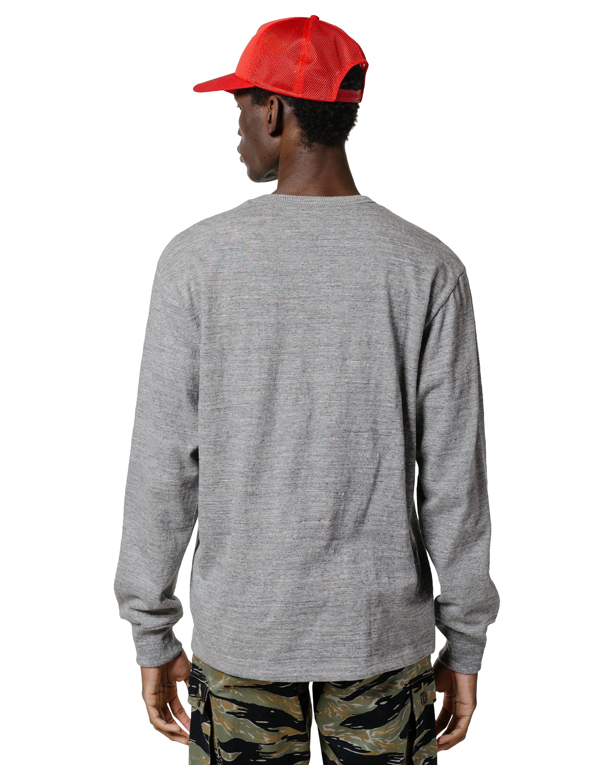 lost & found The Real McCoy's The Real McCoy's MC21109 Athletic L/S T-Shirt / Loop-Wheel Grey