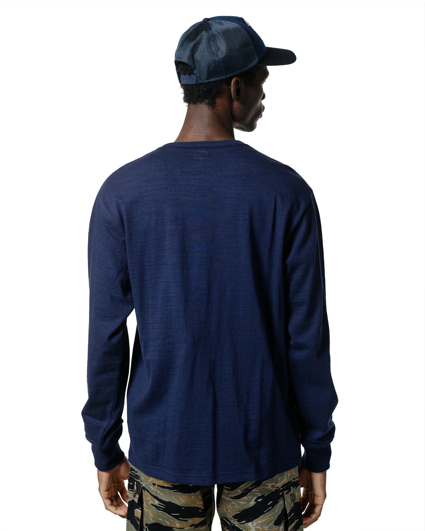 lost & found The Real McCoy's The Real McCoy's MC21109 Athletic L/S T-Shirt / Loop-Wheel Navy