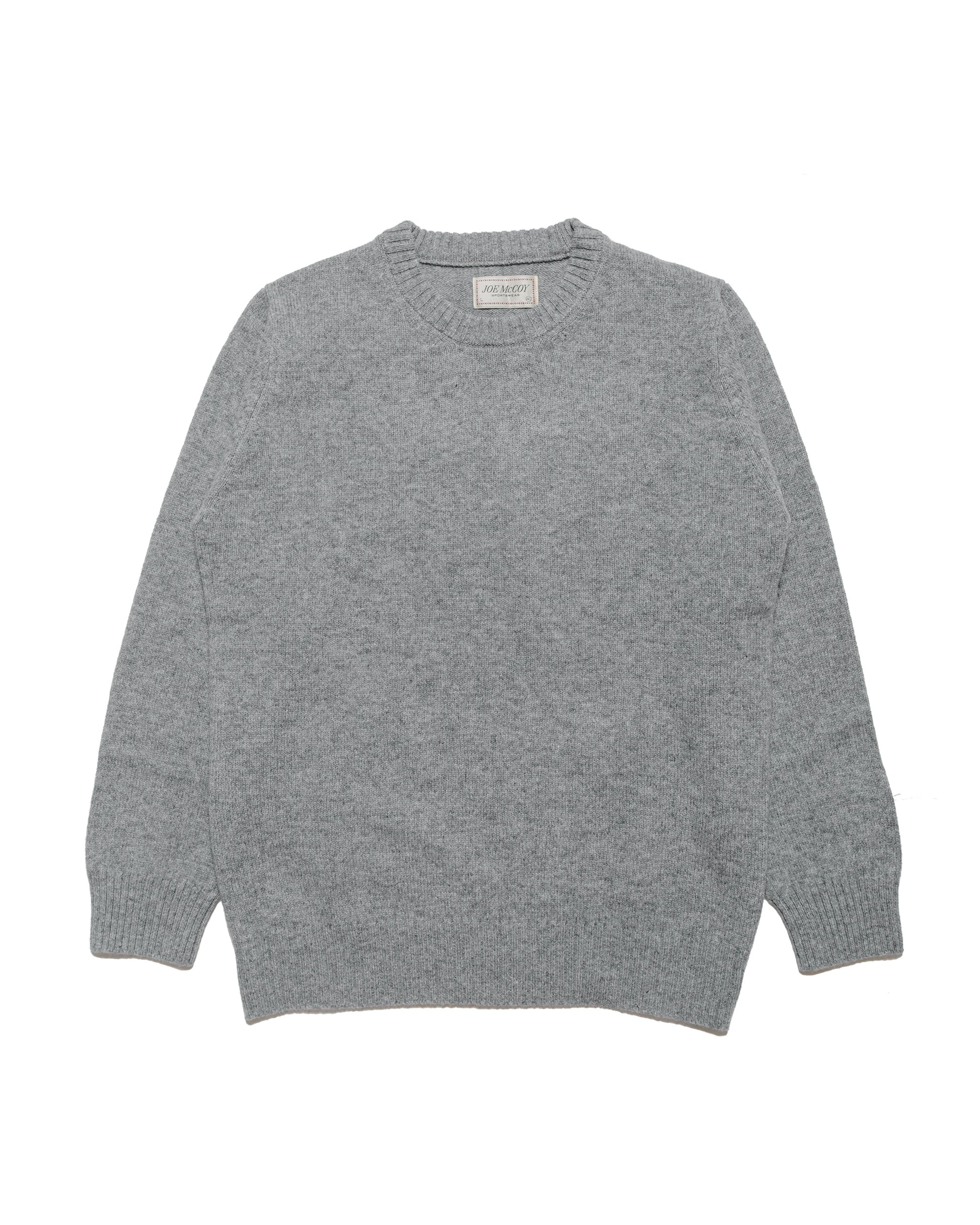 lost & found The Real McCoy's The Real McCoy's MC21114 Wool Crewneck Sweater Grey