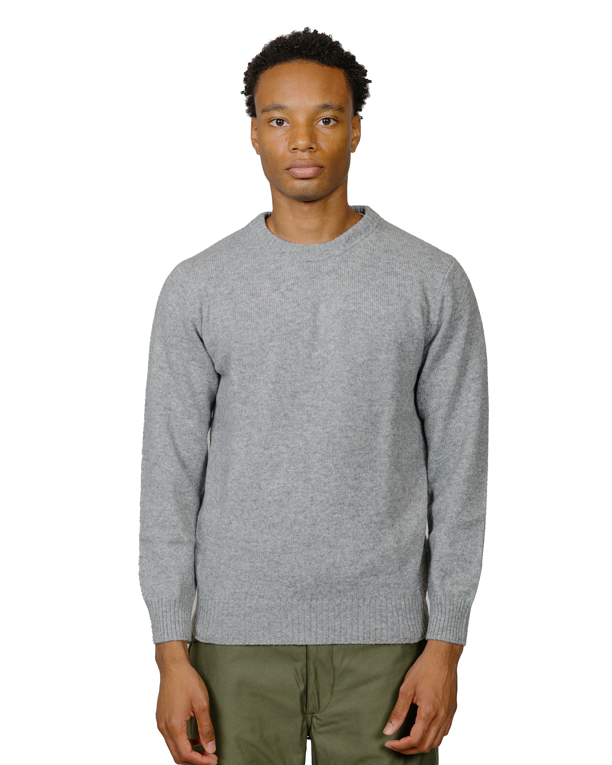 lost & found The Real McCoy's The Real McCoy's MC21114 Wool Crewneck Sweater Grey