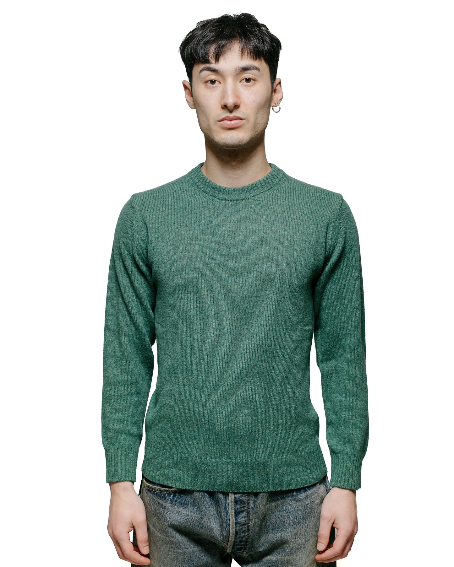 lost & found The Real McCoy's The Real McCoy's MC21114 Wool Crewneck Sweater Kelly Green