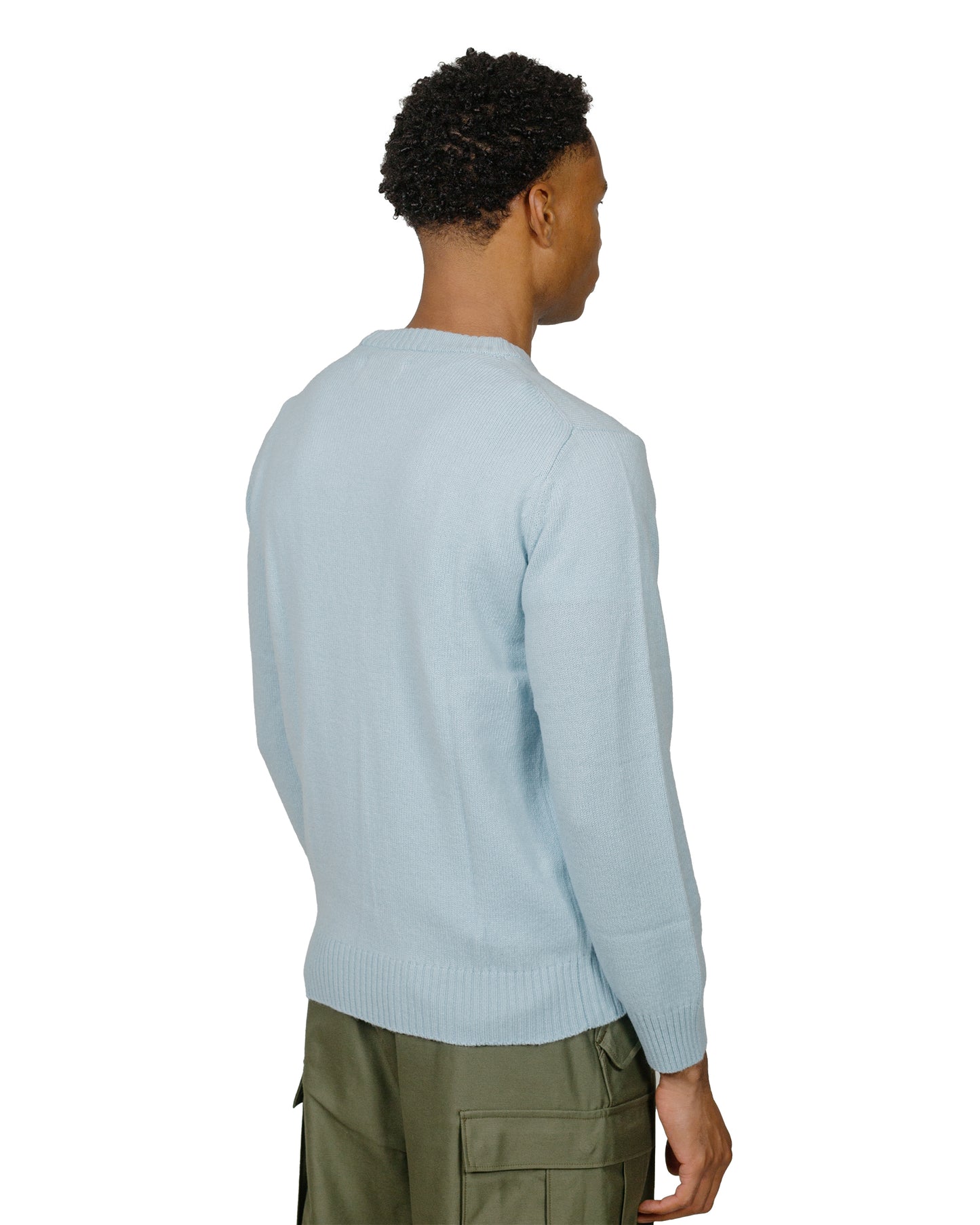 lost & found The Real McCoy's The Real McCoy's MC21114 Wool Crewneck Sweater Light Blue