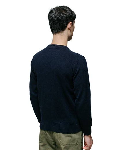 lost & found The Real McCoy's The Real McCoy's MC21114 Wool Crewneck Sweater Navy
