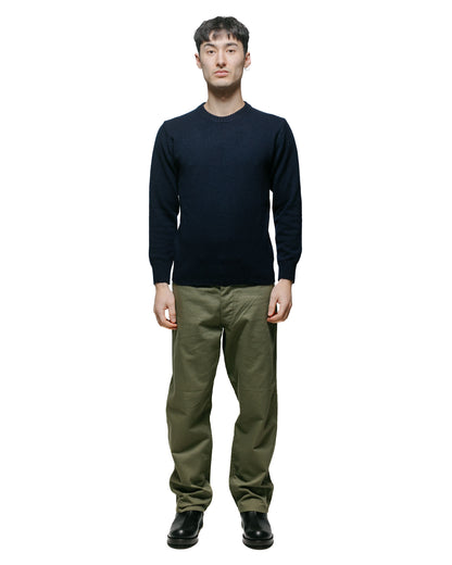 lost & found The Real McCoy's The Real McCoy's MC21114 Wool Crewneck Sweater Navy