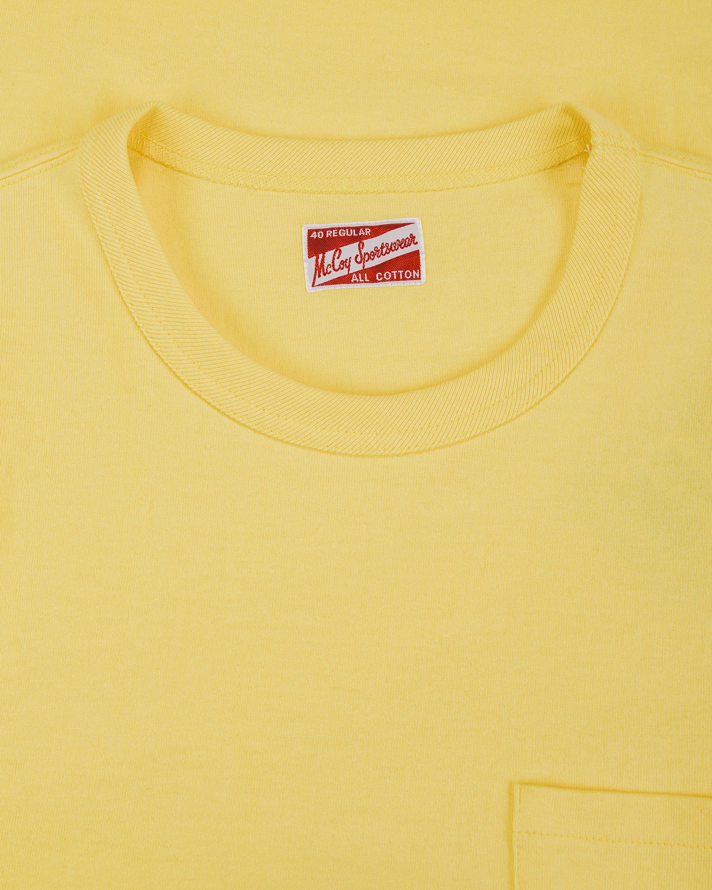 lost & found The Real McCoy's The Real McCoy's MC22006 Pocket Tee Canary