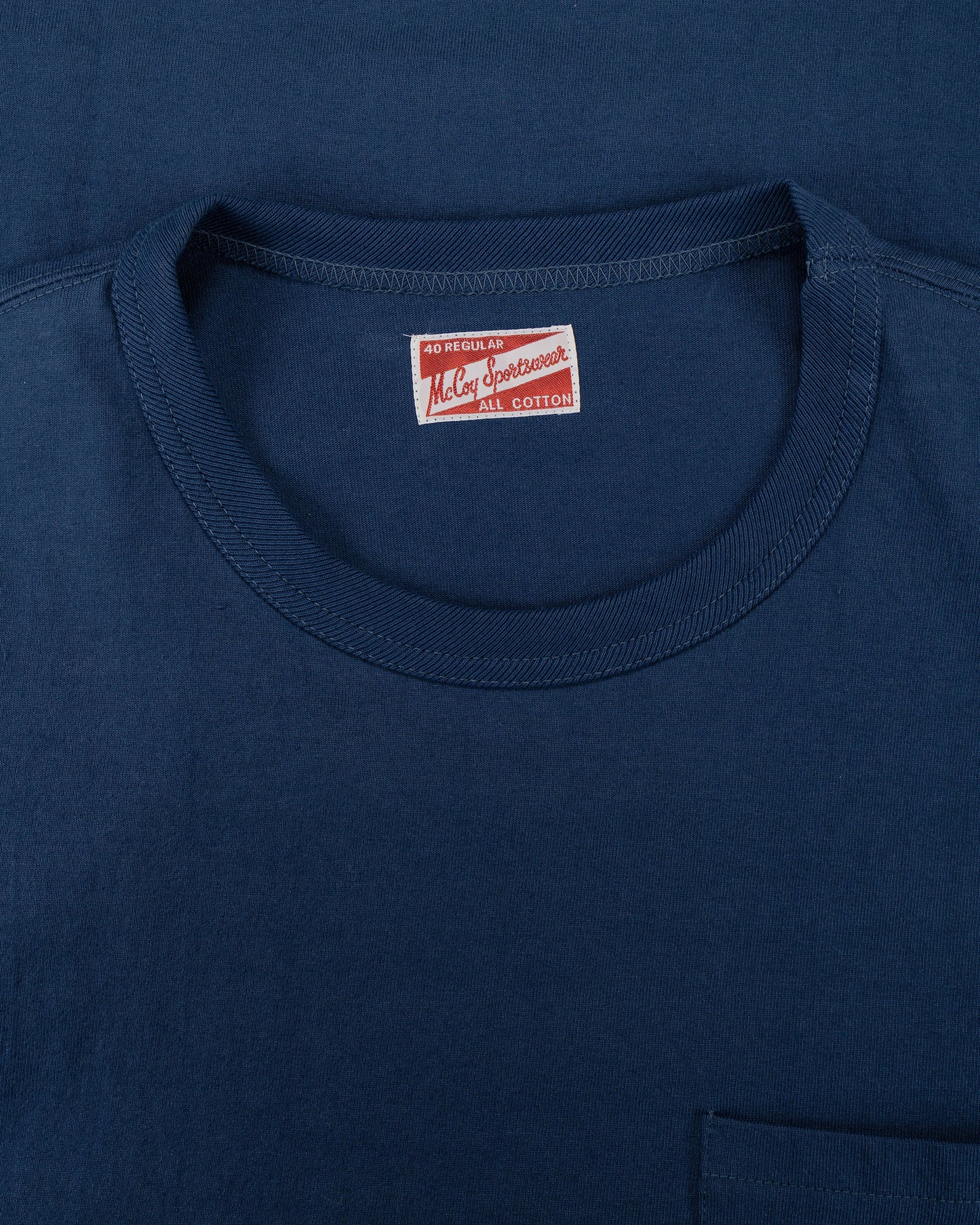 lost & found The Real McCoy's The Real McCoy's MC22006 Pocket Tee Marine Blue