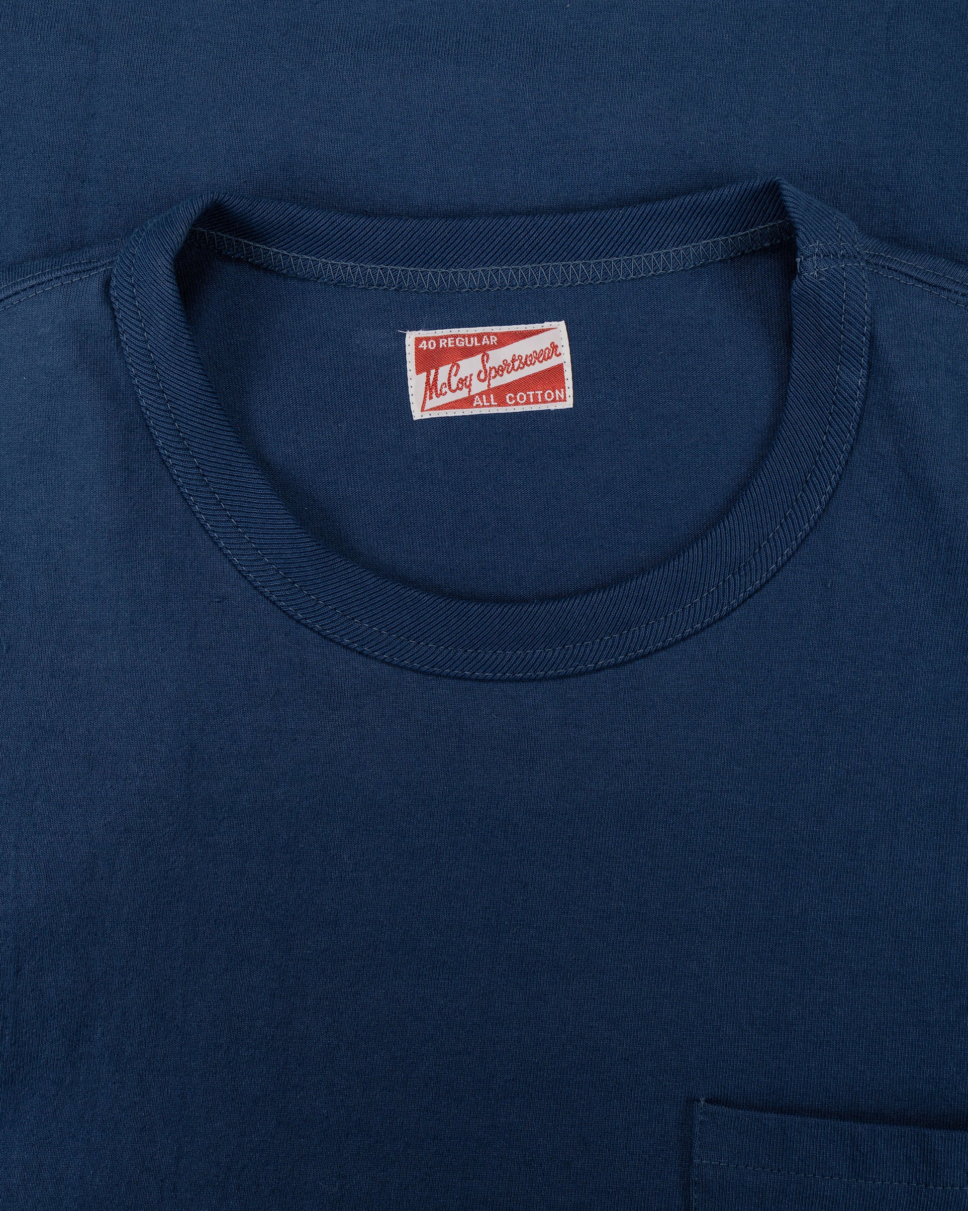 lost & found The Real McCoy's The Real McCoy's MC22006 Pocket Tee Marine Blue