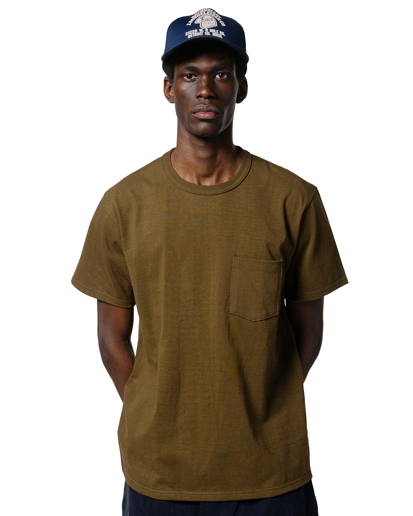 lost & found The Real McCoy's The Real McCoy's MC22006 Pocket Tee Olive