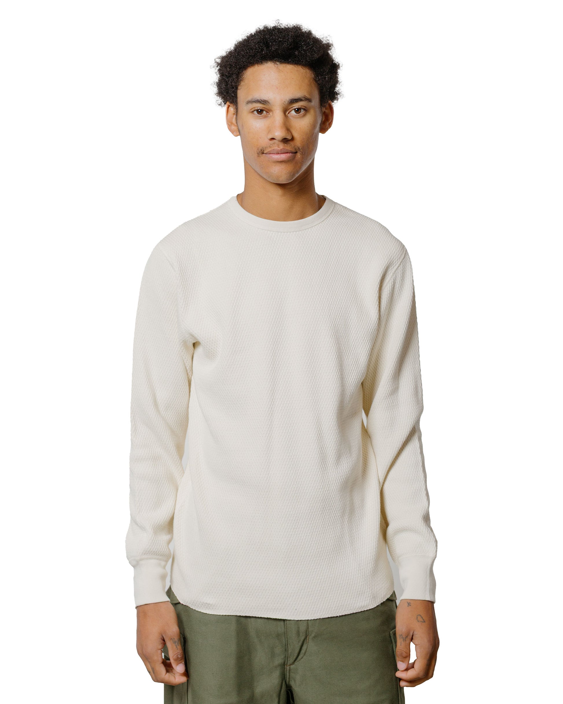 lost & found The Real McCoy's The Real McCoy's MC22109 U.S. Army Military Thermal Shirt Milk
