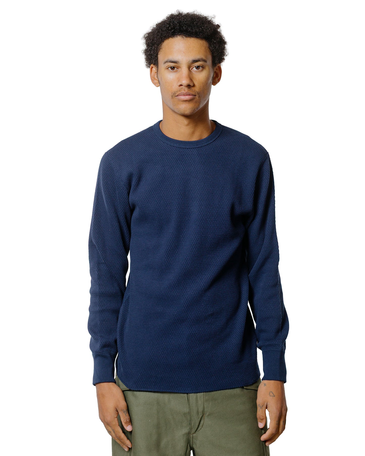 lost & found The Real McCoy's The Real McCoy's MC22109 U.S. Army Military Thermal Shirt Navy