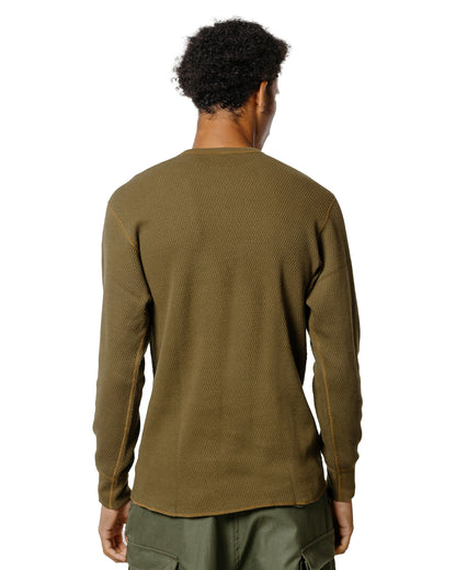 lost & found The Real McCoy's The Real McCoy's MC22109 U.S. Army Military Thermal Shirt Olive