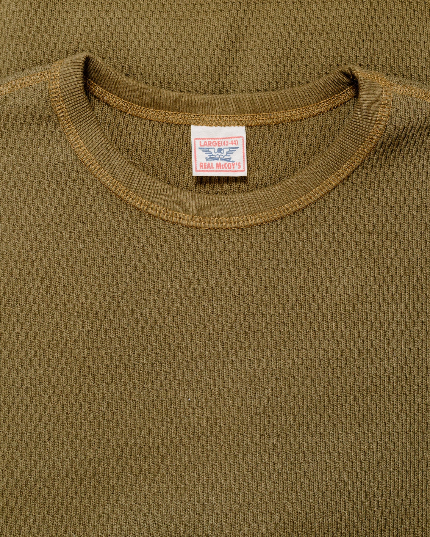 lost & found The Real McCoy's The Real McCoy's MC22109 U.S. Army Military Thermal Shirt Olive
