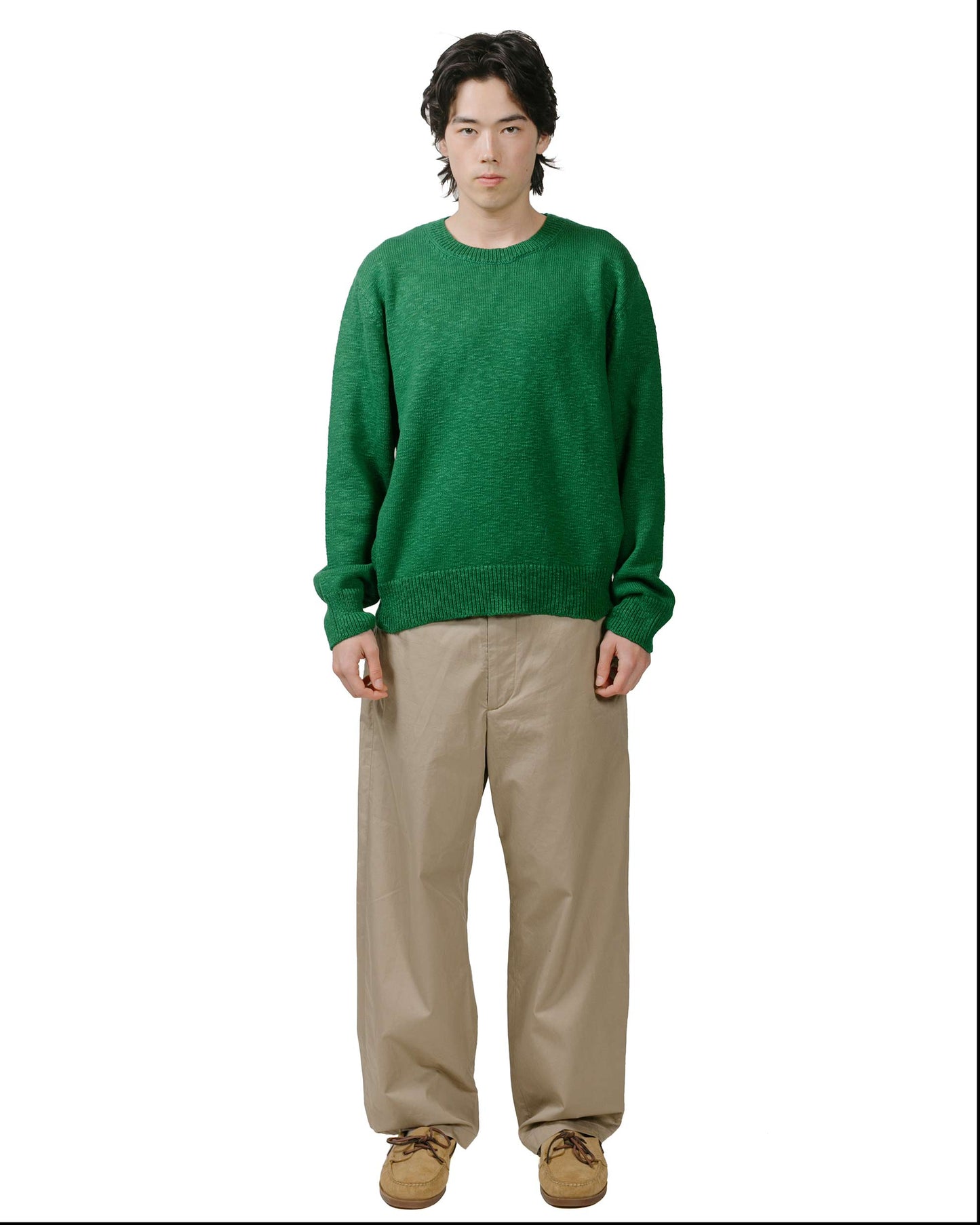 lost & found The Real McCoy's The Real McCoy's MC23014 Cotton Crewneck Sweater Green