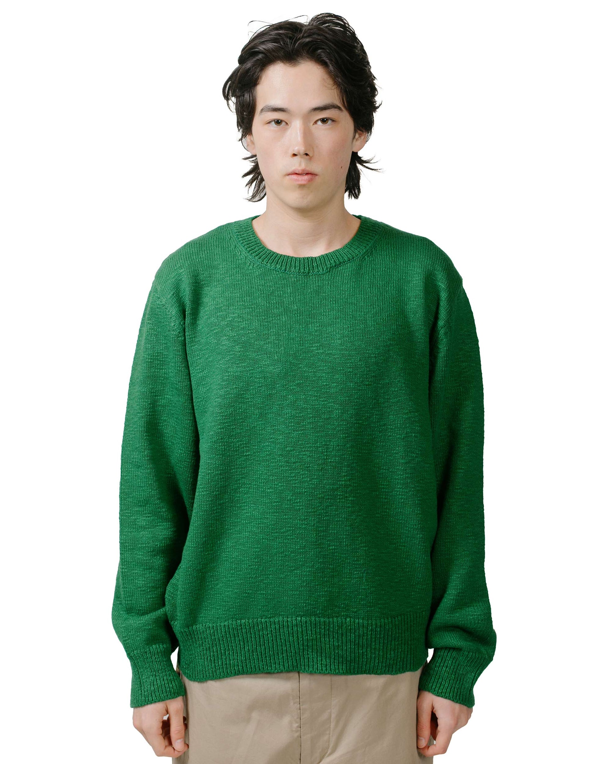 lost & found The Real McCoy's The Real McCoy's MC23014 Cotton Crewneck Sweater Green