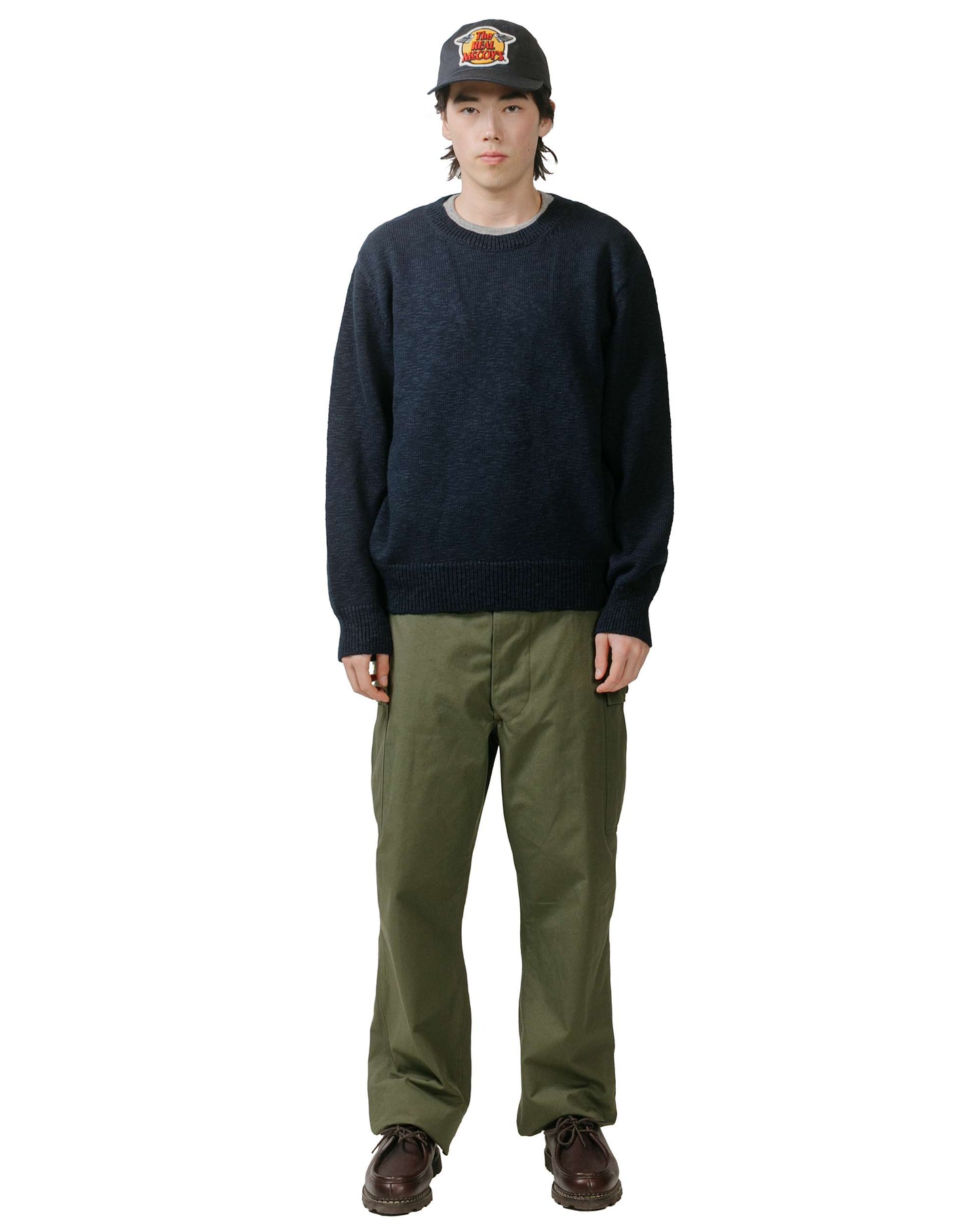 lost & found The Real McCoy's The Real McCoy's MC23014 Cotton Crewneck Sweater Ink Blue