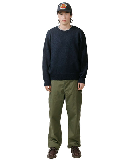 lost & found The Real McCoy's The Real McCoy's MC23014 Cotton Crewneck Sweater Ink Blue