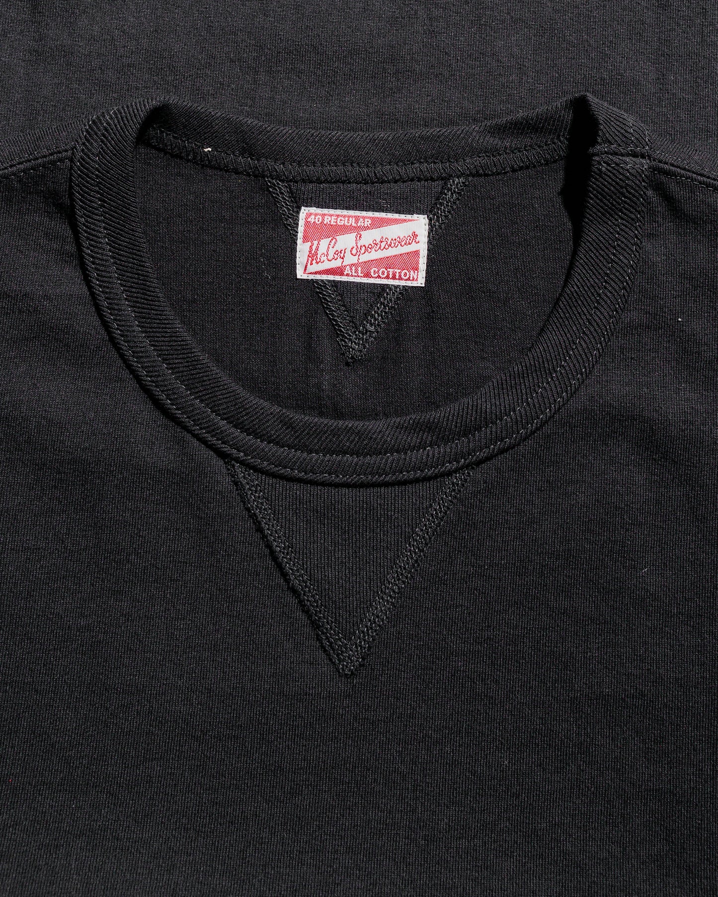 lost & found The Real McCoy's The Real McCoy's MC23020 Gusset Tee Black