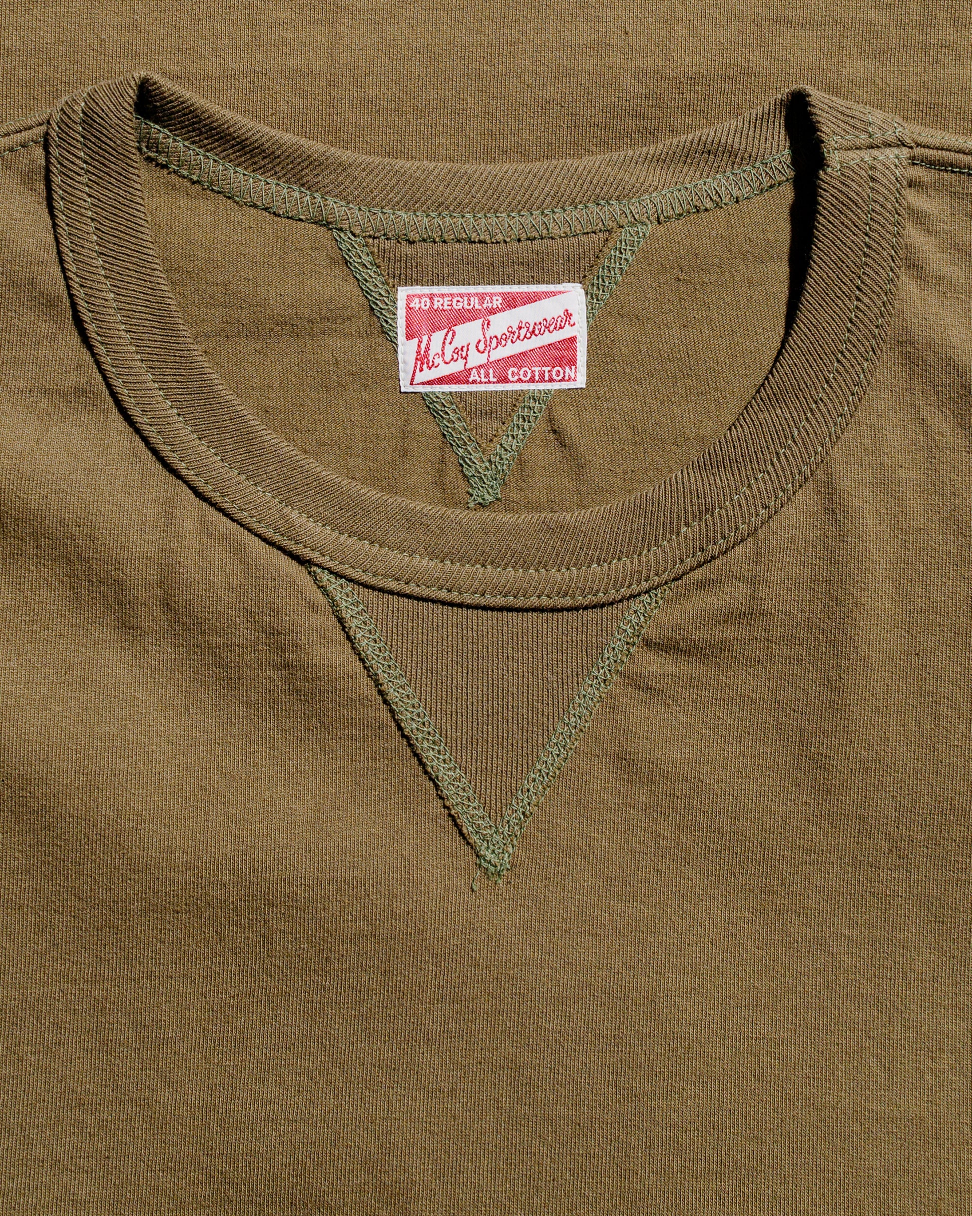 lost & found The Real McCoy's The Real McCoy's MC23020 Gusset Tee Olive