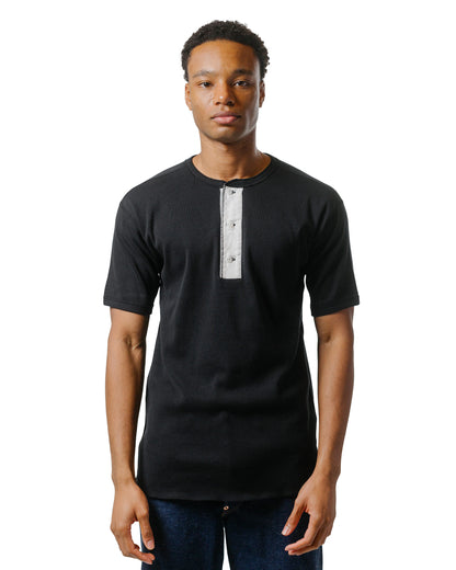 lost & found The Real McCoy's The Real McCoy's MC23022 Union Henley Undershirt S/S Black