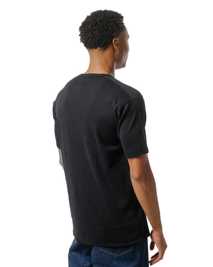 lost & found The Real McCoy's The Real McCoy's MC23022 Union Henley Undershirt S/S Black