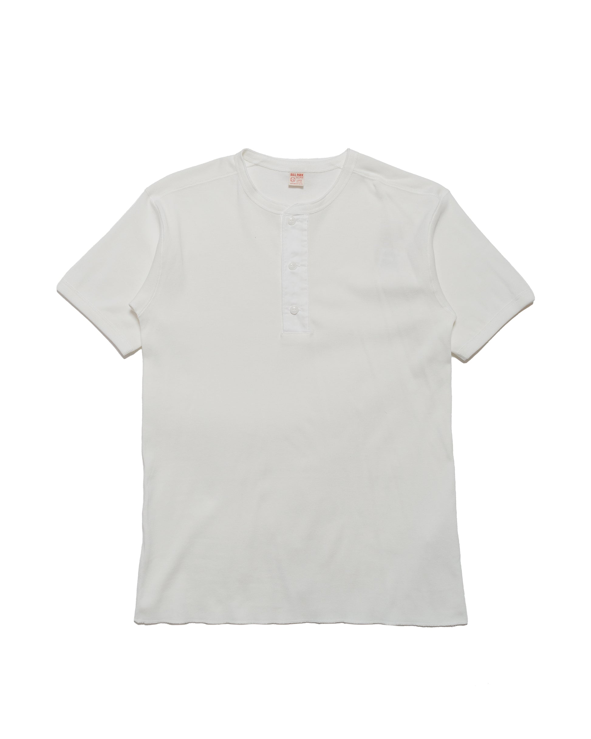 lost & found The Real McCoy's The Real McCoy's MC23022 Union Henley Undershirt S/S White