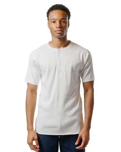 lost & found The Real McCoy's The Real McCoy's MC23022 Union Henley Undershirt S/S White