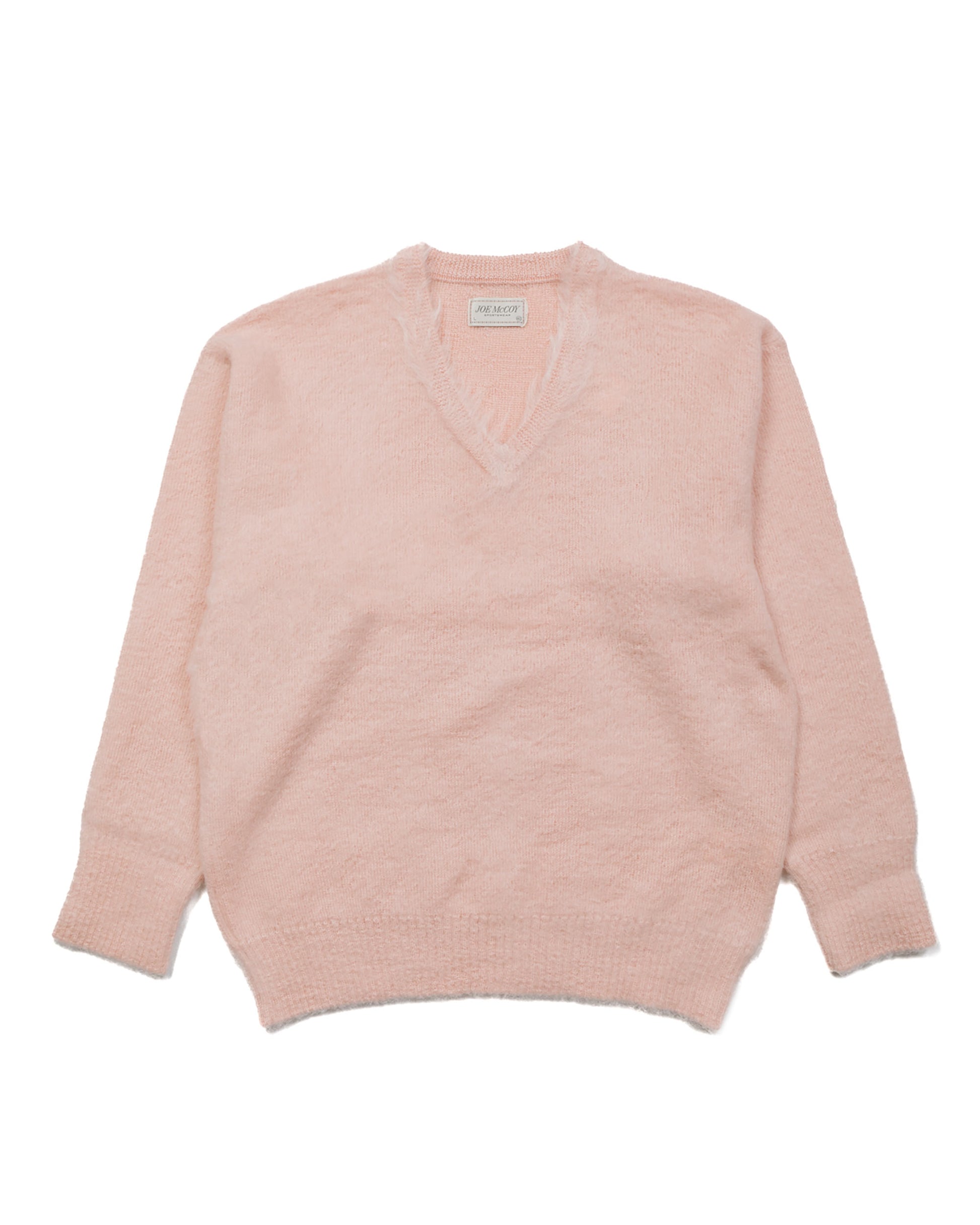 lost & found The Real McCoy's The Real McCoy's MC23109 JM Mohair V-Neck Sweater Flamingo
