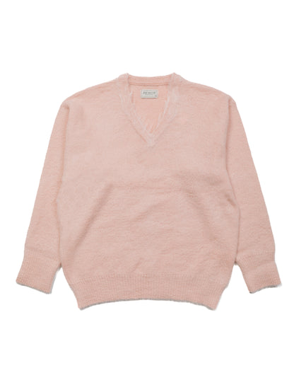 lost & found The Real McCoy's The Real McCoy's MC23109 JM Mohair V-Neck Sweater Flamingo