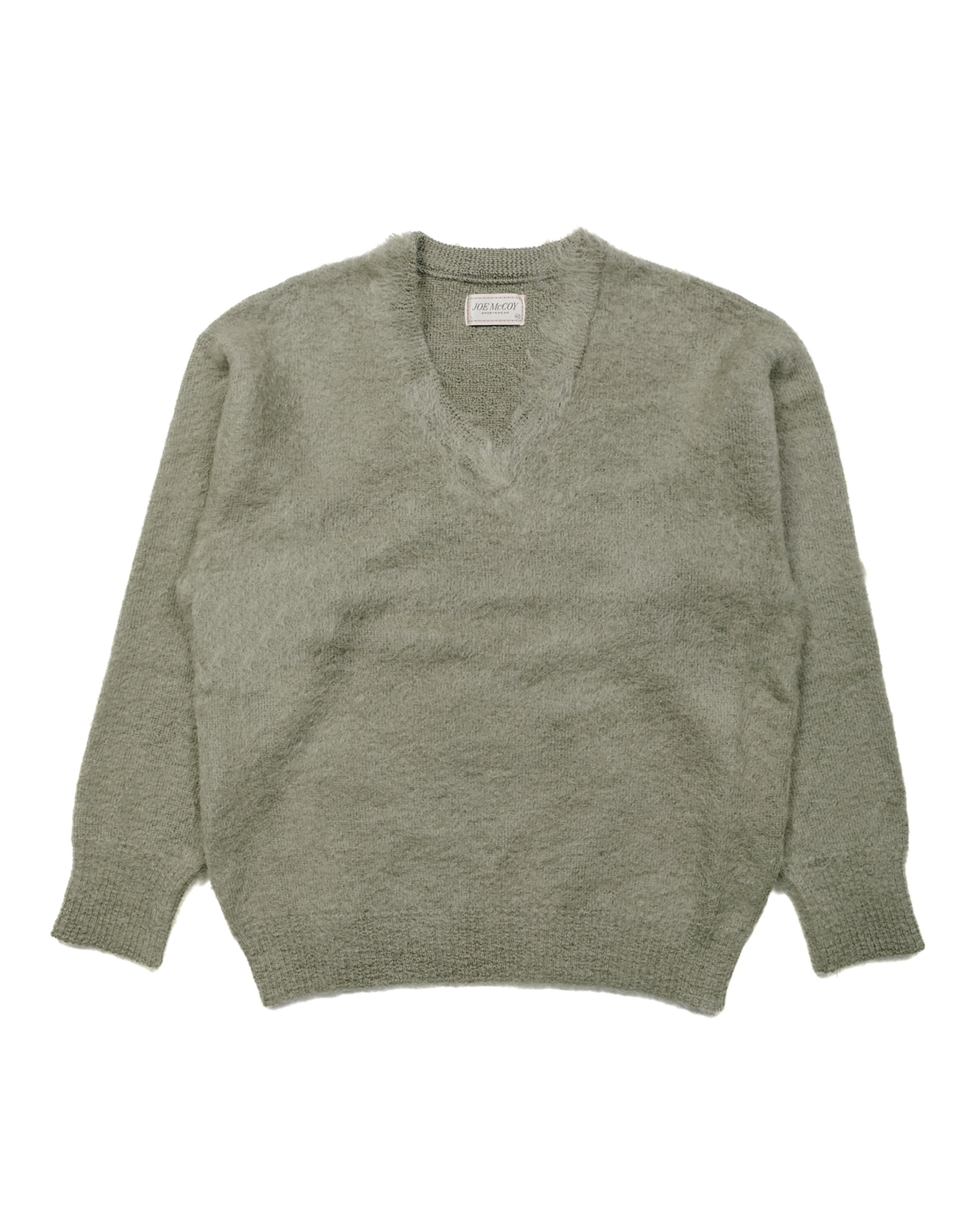 lost & found The Real McCoy's The Real McCoy's MC23109 JM Mohair V-Neck Sweater Mint